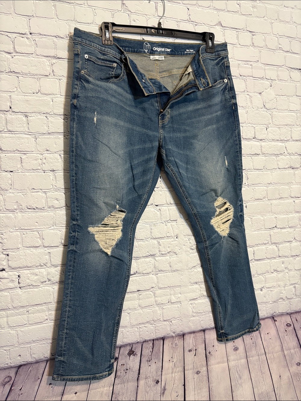 Original Use Ripped Blue Boyfriend Jeans